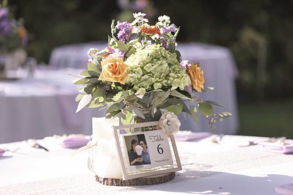 Rustic wedding centerpiece