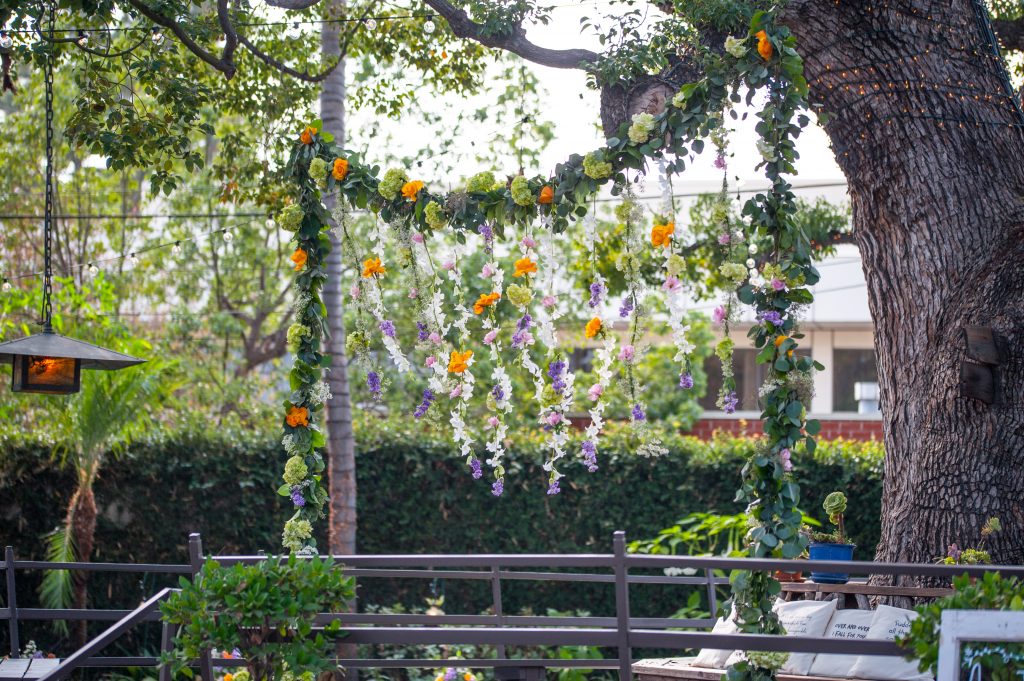 Rustic Garden Wedding Ceremony Decoration Floral Garland Hanging