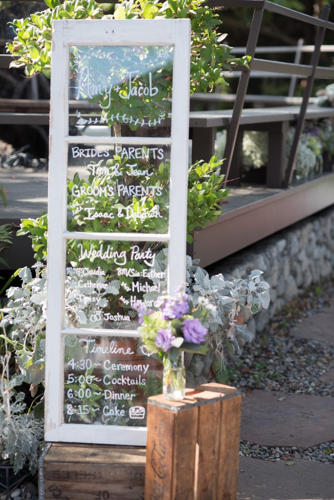 Secret Garden Wedding Rustic Window Pane Ceremony Program