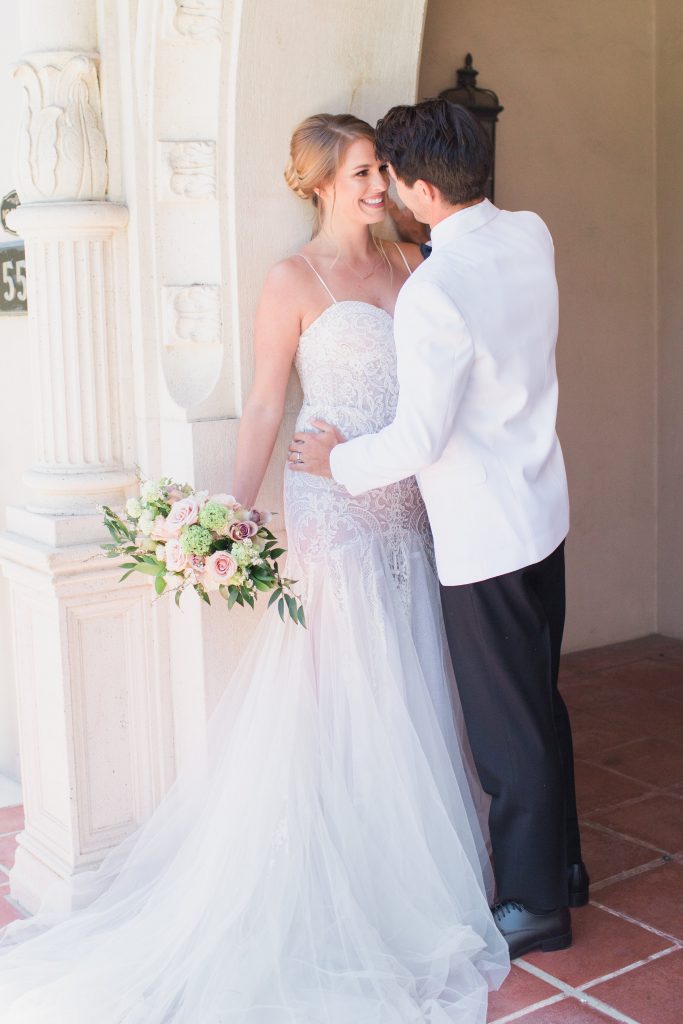 Timeless Romantic Wedding Maxwell House Bride and Groom Kiss