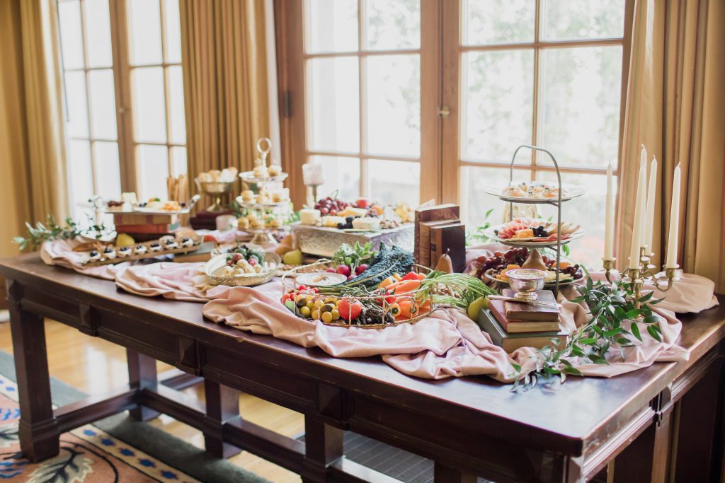 Timeless Romantic Wedding Maxwell House Catering Grazing Station