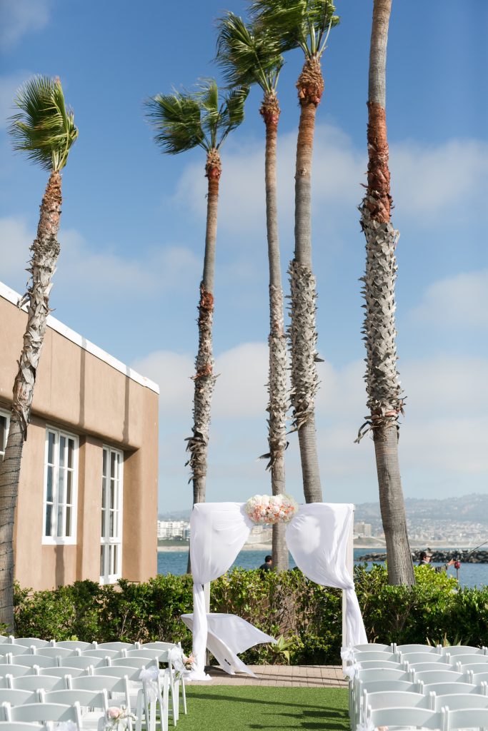 Portofino Hotel Wedding Redondo Beach Ceremony Arch 