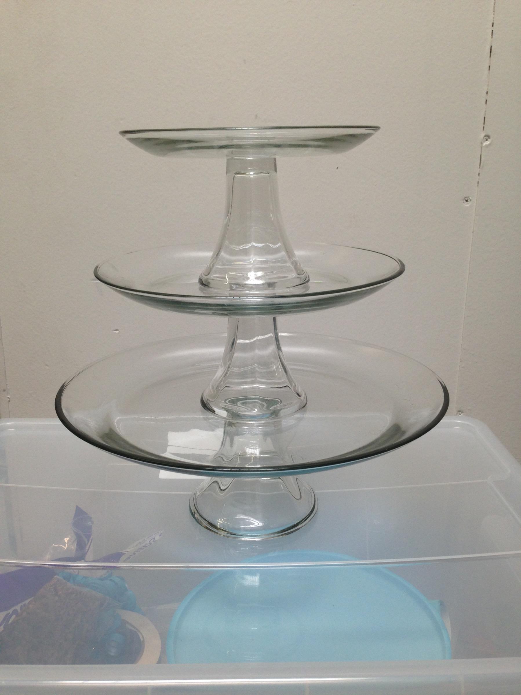 3 Tier Glass Dessert Stand - In the Clouds Events