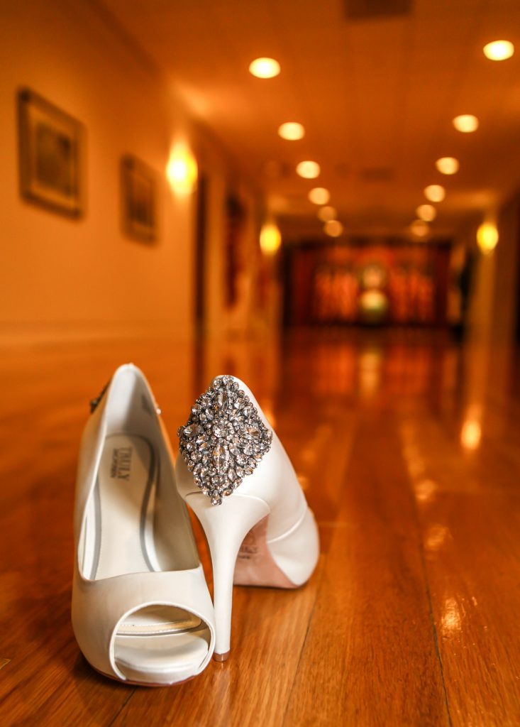 Blingy bridal heels