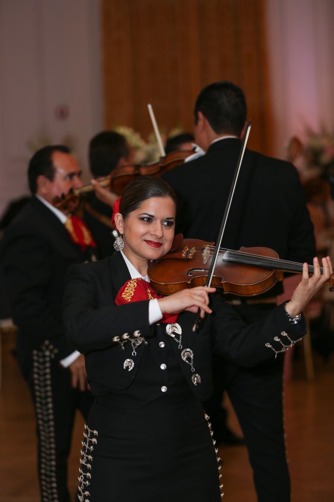 Mariachi band provided light entertainment during cocktail and dinner service.