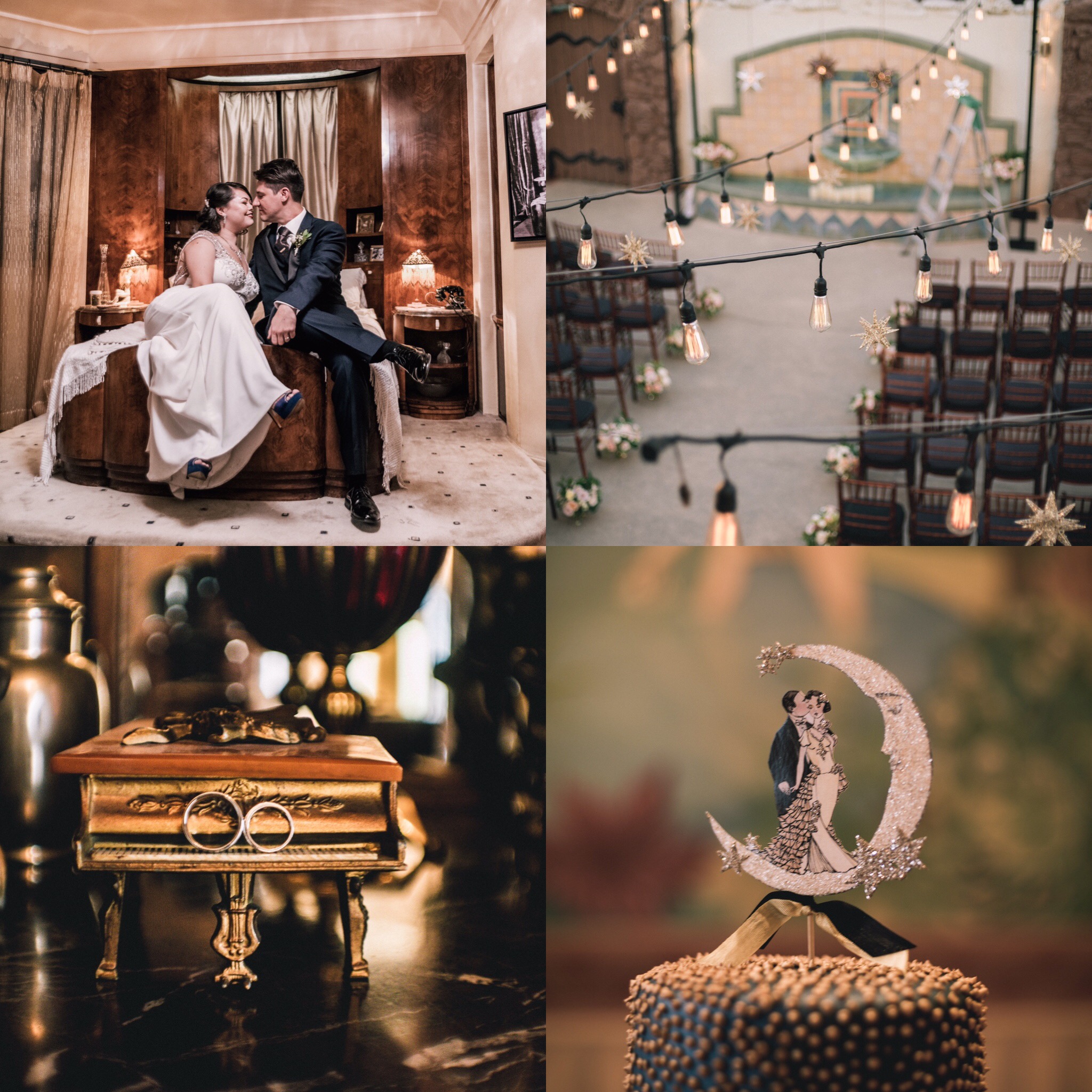 1920's Vintage Wedding at Oviatt Penthouse I love you to the moon and back