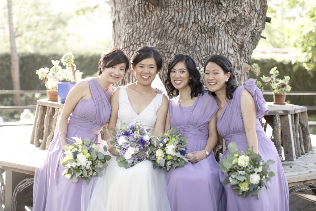 Amy & Jacob Secret Garden Pasadena Wedding Lavender Bridesmaids