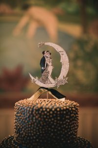 Downtown LA Oviatt Penthouse Wedding cake Topper love you to the moon