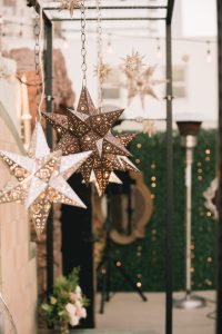 Downtown LA Oviatt Penthouse Wedding Ceremony Moravian Stars