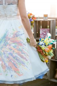 Downtown Los Angeles Artist Loft Custom Dress Painted by Preston M. Smith