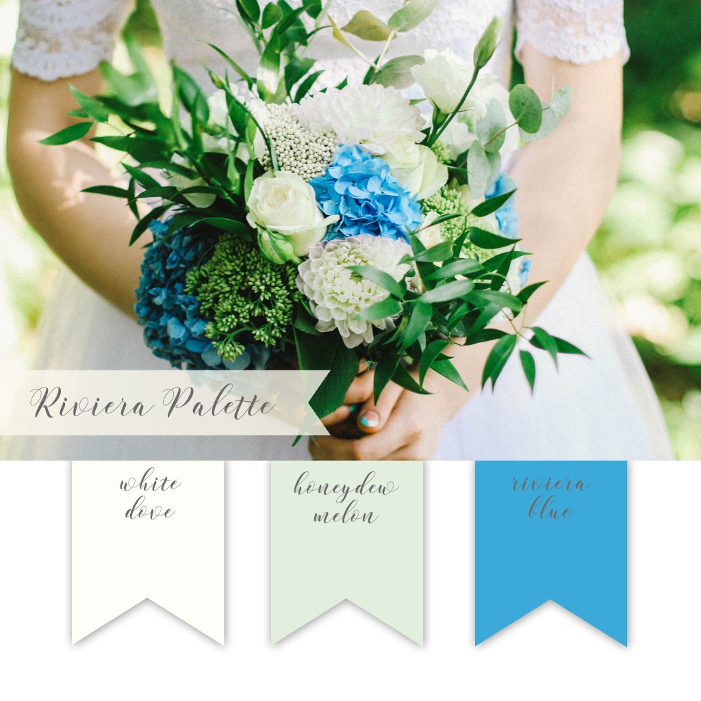 La Design Boutique Wedding Color Palette - White Green Teal