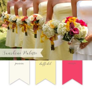 La Design Boutique Wedding Color Palette - Cream Yellow Coral
