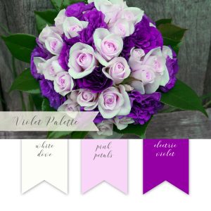 La Design Boutique Wedding Color Palette - VIolet Pink Purple