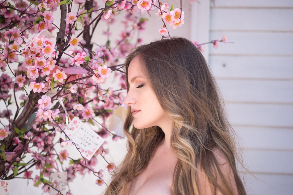 cherry blossom inspired wedding portrait styled shoot