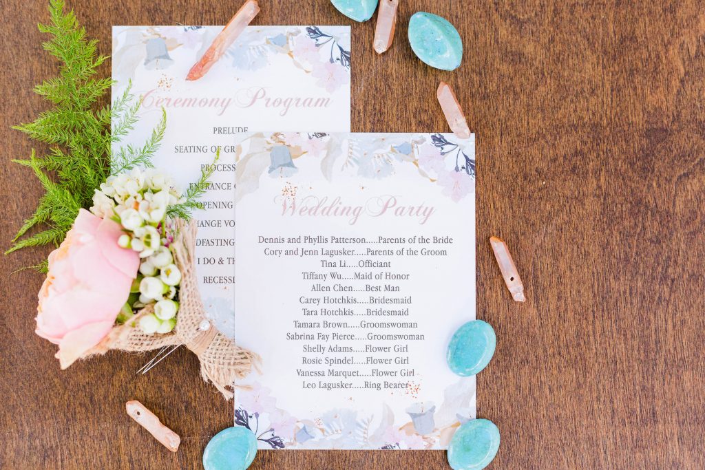 DIY Wedding Party Info Card