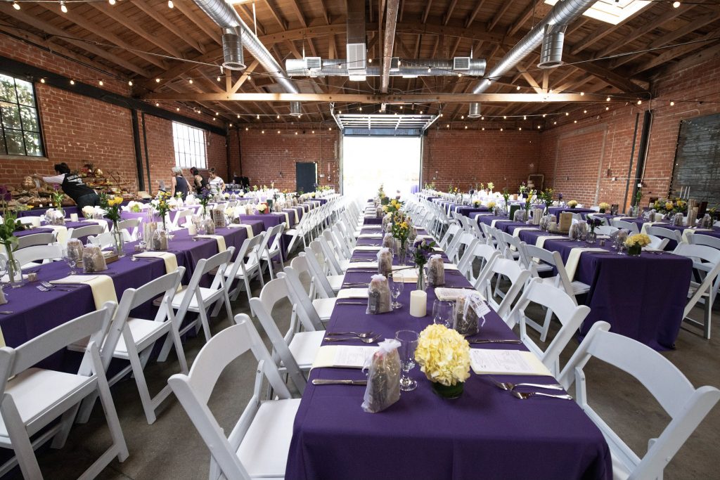 Downtown LA Wedding Venue Urban Exposed Brick Reception
