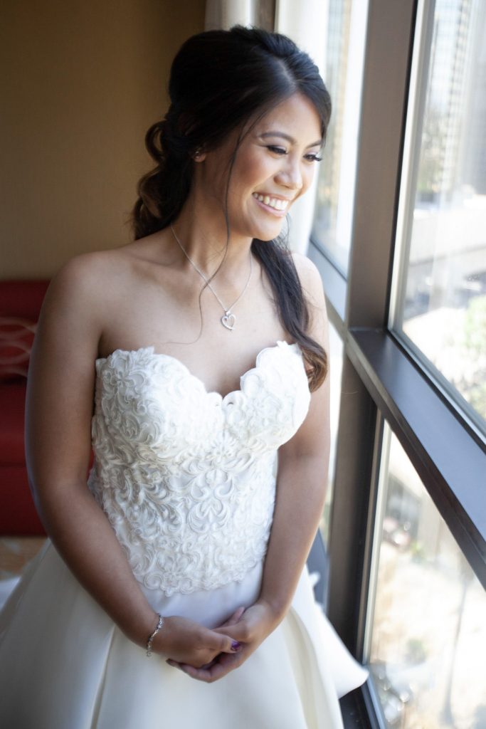LA Hotel Bride in Wedding Dress