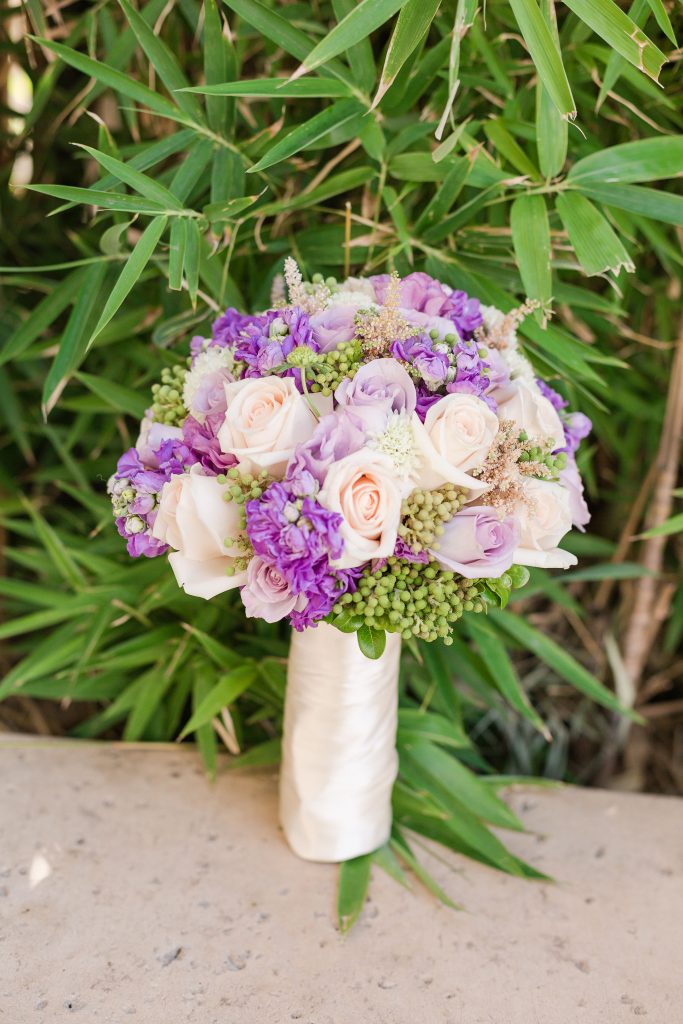 Romantic Southern California Wedding Lavender Bridal Bouquet