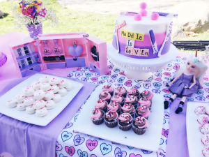 Project MC2 Birthday Party Cake Dessert Table