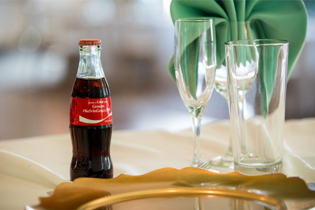 kelvin and grace wedding - custom coca cola coke favor