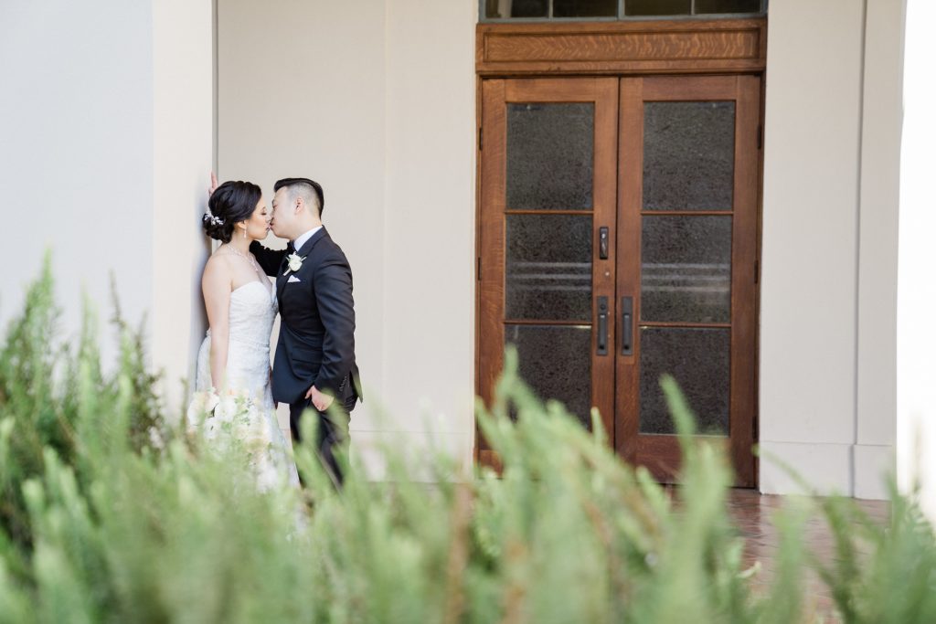 Carrie & James Westin Pasadena Wedding Steal a Kiss