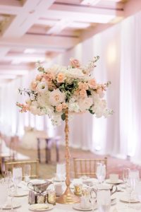 Carrie & James Westin Pasadena Wedding Reception Centerpiece