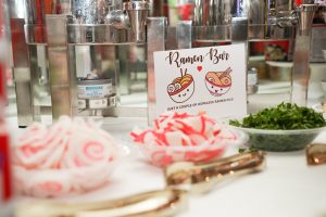 Carrie & James Westin Pasadena Wedding Reception Late-night Snack Instant Noodle Bar