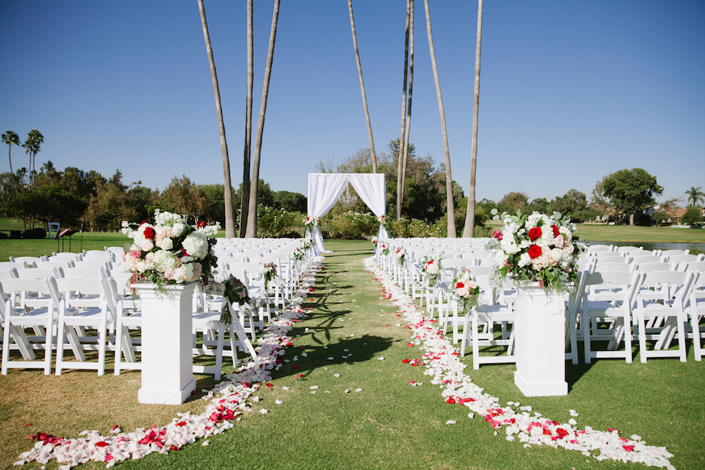 Beautiful ceremony set up at the Lakeside Lawn.

Photo by GC Masterpiece