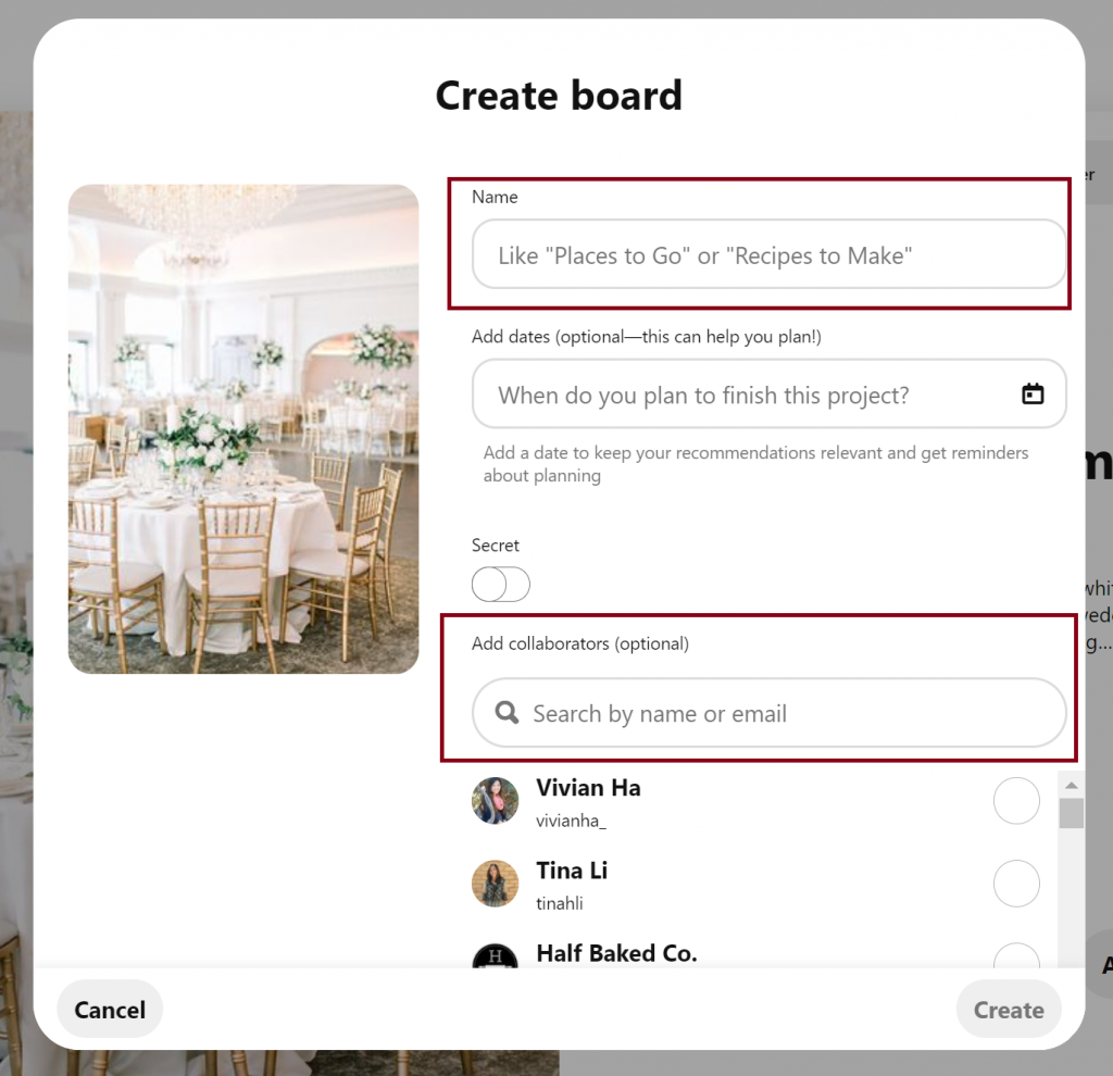 Los Angeles Wedding Planning Organizing Pinterest Board